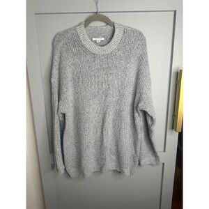 American Eagle Women's Gray Knit Sweater Crew Neck Long Sleeve‎ Casual Size Med